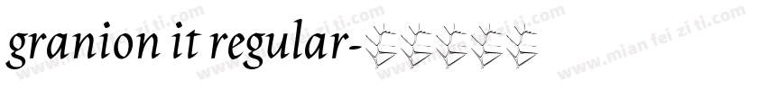 granion it regular字体转换